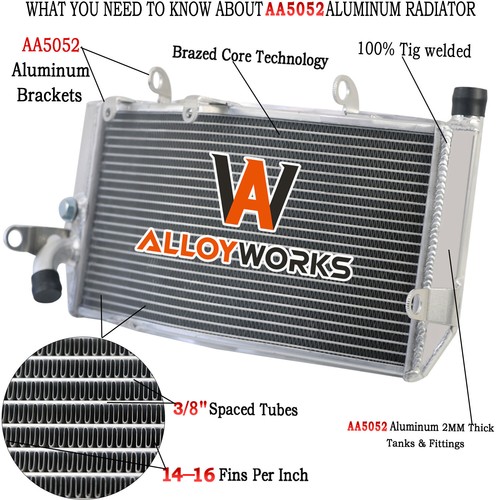 Aluminium motorcycle radiator - aluminium,