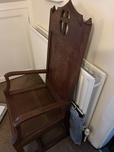 Beautiful wooden church chair - wooden,