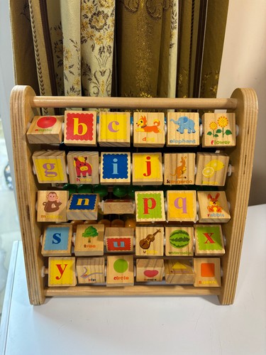 Wooden alphabet double sided - double,