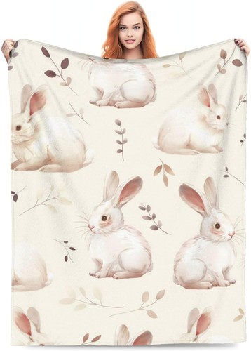 Cute rabbit throw blanket - throw,