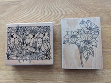 '2 x WOODEN BLOCK RUBBER