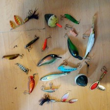 job lot of spinners jigs and lures great for trout pike and perch. 