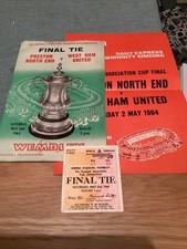 1964 FA cup final plus song sheet and match ticket.
