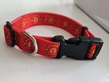 Manchester Utd  Inspired Adj Handmade dog Collar SEE DESCRIPTION FOR SIZING