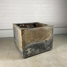 Square Reclaimed Riveted Galvanised Water Tank Planter