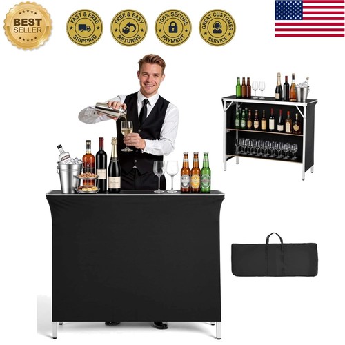 Folding portable bar table - portable,