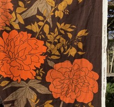 Retro Orange Brown Floral