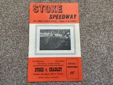 * STOKE v CRADLEY 2/8/62 speedway programme