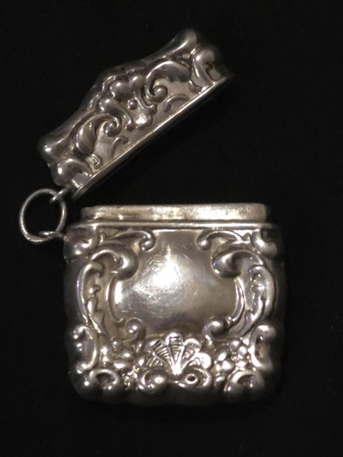 Antique sterling silver vesta - antique,