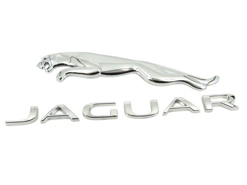 Jaguar silver rear badge - jaguar,