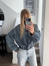 Zara Denim Oversized Bomber