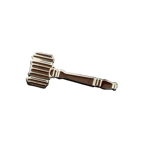 Auctioneers gavel lapel - gavel,