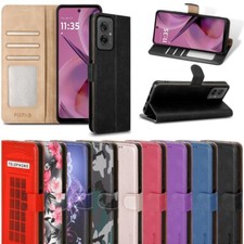 Case For Motorola Moto G35, Leather Wallet Magnetic RFID Flip Stand Phone Cover