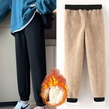Women Winter Warm Thick Trousers Thermal Fleece Lined Stretchy Leggings Pants
