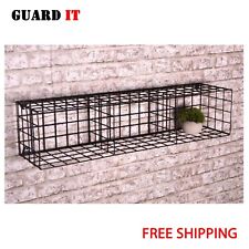 Metal wire mesh storage cube wall unit shelves