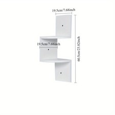 5 Tier Floating Corner Shelves Wooden Storage Display Shelf Units Wall Mount UK