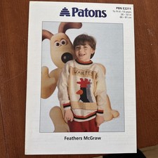  Wallace And Gromit Feathers McGraw Sweater Knitting Pattern Age 6-13yrs