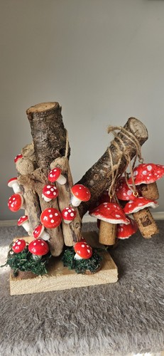 Handmade wooden mushroom set - handmade,