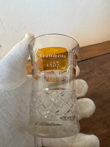 Bohemian spa glass with