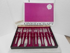 Oneidacraft Solid Stainless Steel ~ 12 Piece Fish Eaters Cutlery Set ~ Vanessa