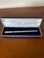 Rotring Silver Brushed Steel Rollerball Pen Boxed Vintage 1980s Mint condition