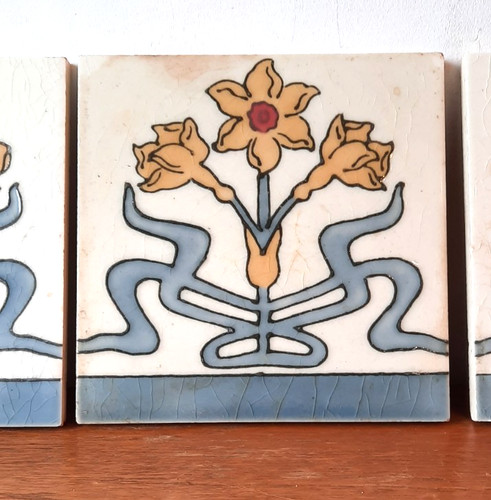 Antique original tiles art - original,