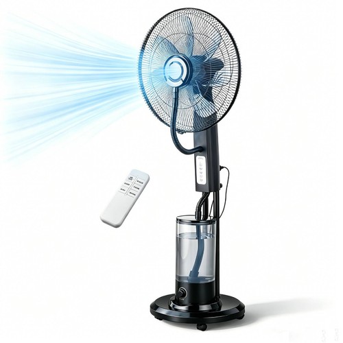 Portable misting fan with - fan,