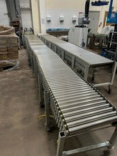 11m Powered Flexible Roller Conveyor With Control Unit – Expandable & Portable