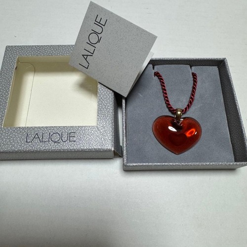 Lalique heart crystal pendant - lalique,