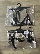 Ann Summers Peephole Bra & Crotchless Suspender Skirt Size Small *Retro*