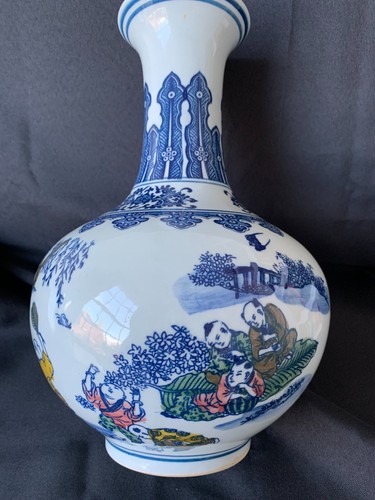 Chinese vase with scenes - with, of