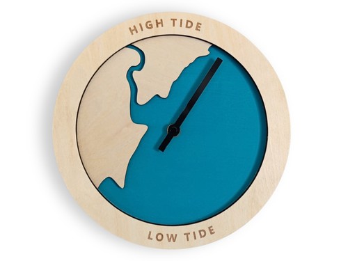 Handmade wooden tide - wooden, clock