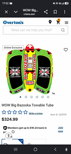 Wow big bazooka towable - wow,