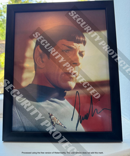 Leonard nimoy framed autograph - nimoy,