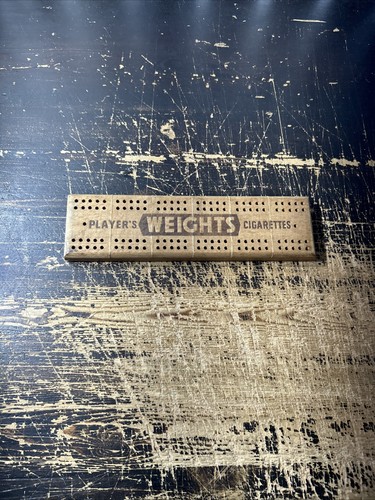 Vintage oak cribbage board - oak,