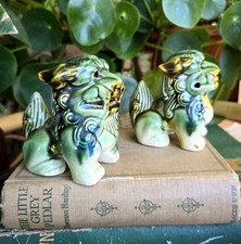 Chinese Guardian Lions Symbolic Protective Statues Foo Dogs Yin Yang 