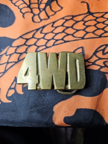 Vintage belt buckle - 4wd, truck