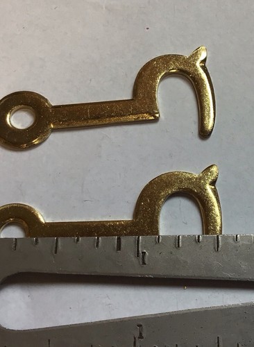 Vintage solid brass side - brass, hook