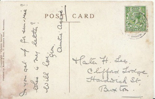 Family history postcard - family,