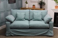 COLLINS & HAYES, NEXT, BECKETT MEDIUM SOFA IN SPIRIT TEAL FABRIC. WASHABLE