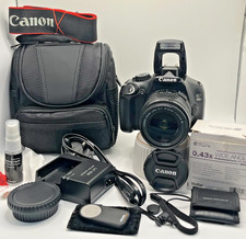 Canon EOS 1100D 12.2MP 18-55 3.5-5.6 III Lens 1096 shots 32GB card New Bag MINTY