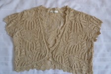 LADIES SIZE 14 GOLD KNITTED