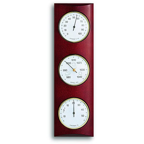 Mahogany barometer 35cm - mahogany,