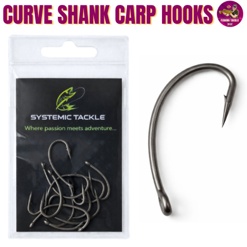Curve shank carp hooks - curve,