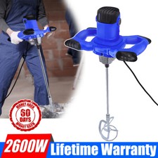 Handheld Mortar Mixer Cement Render Paint Concrete Glue Plaster Drill Shaft NEW