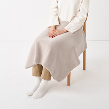 MUJI double-sided chenille blanket 80 x 130cm Greige