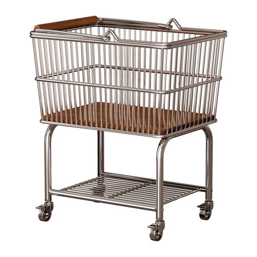 Rolling laundry cart - rolling, metal