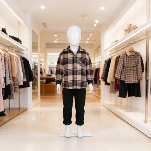 White child mannequin 360 - white,