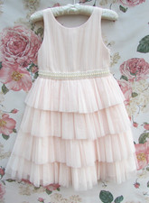 BNWOT Pink Tulle Layer Jewell Party Occasion Dress by American Princess 6-7 $95