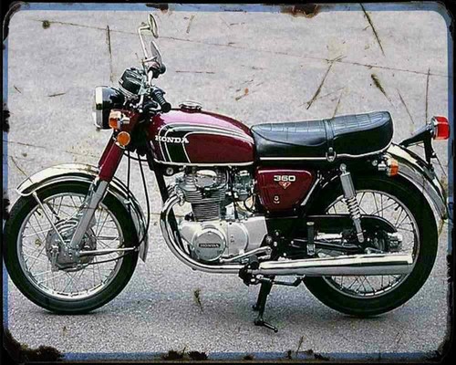 Honda cb350k4 metal sign - cb350k4, a4